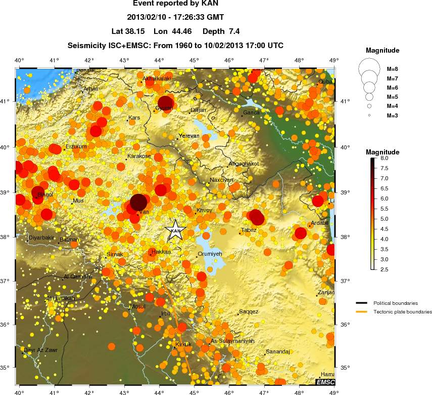 regional magnitude historical seismicity