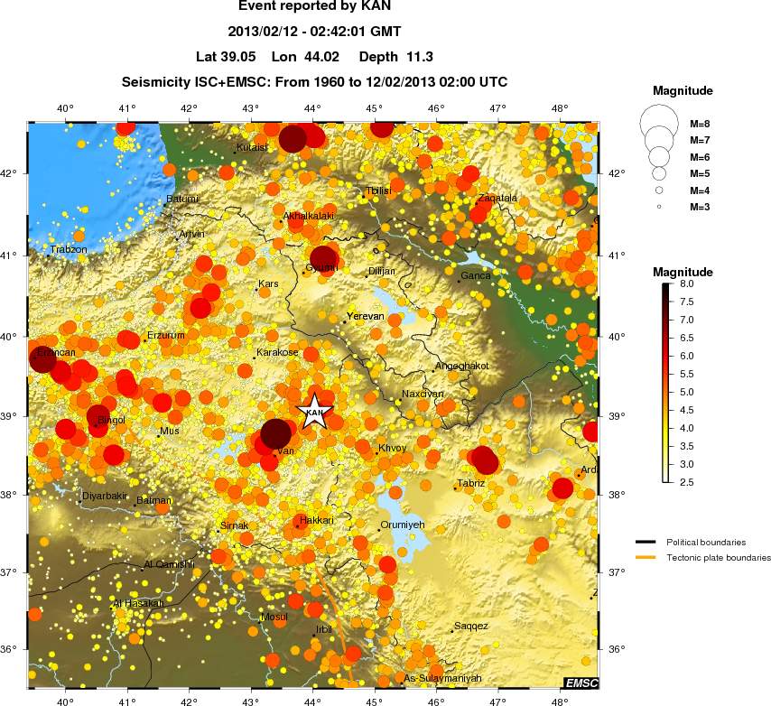 regional magnitude historical seismicity