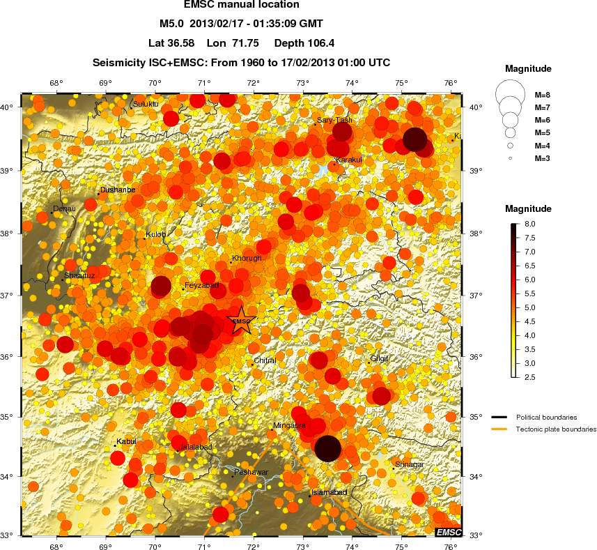 regional magnitude historical seismicity
