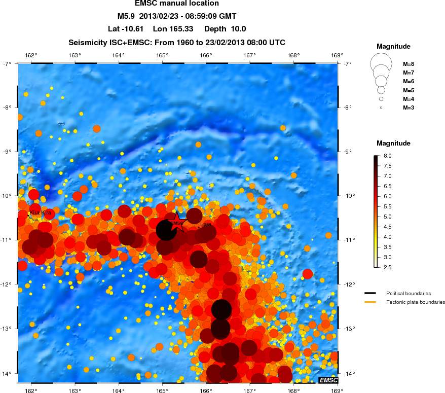 regional magnitude historical seismicity