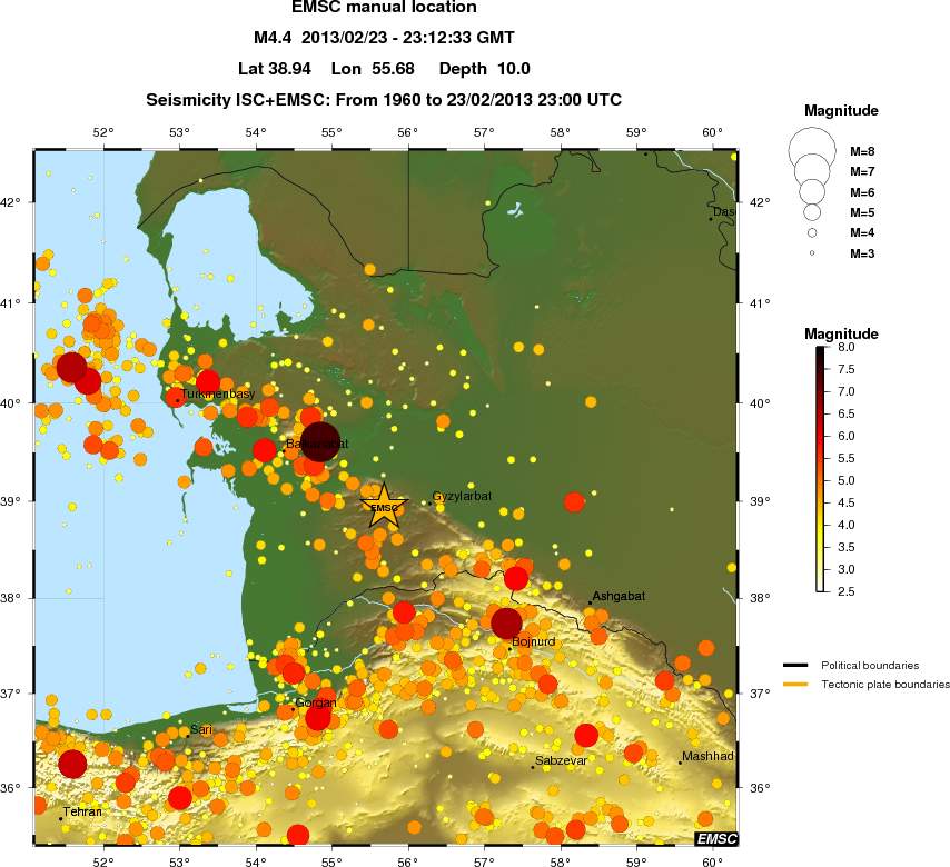 regional magnitude historical seismicity
