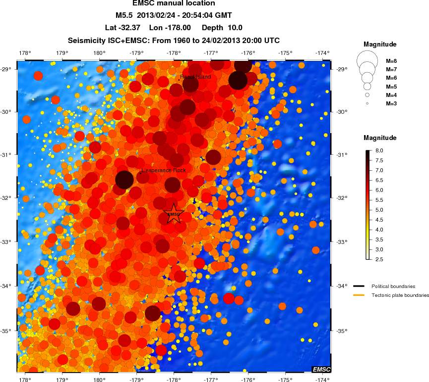 regional magnitude historical seismicity