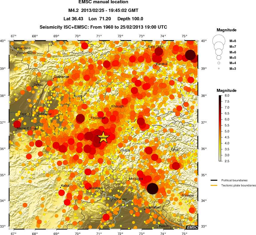 regional magnitude historical seismicity