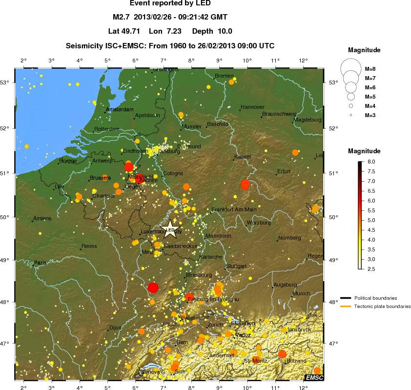 regional magnitude historical seismicity