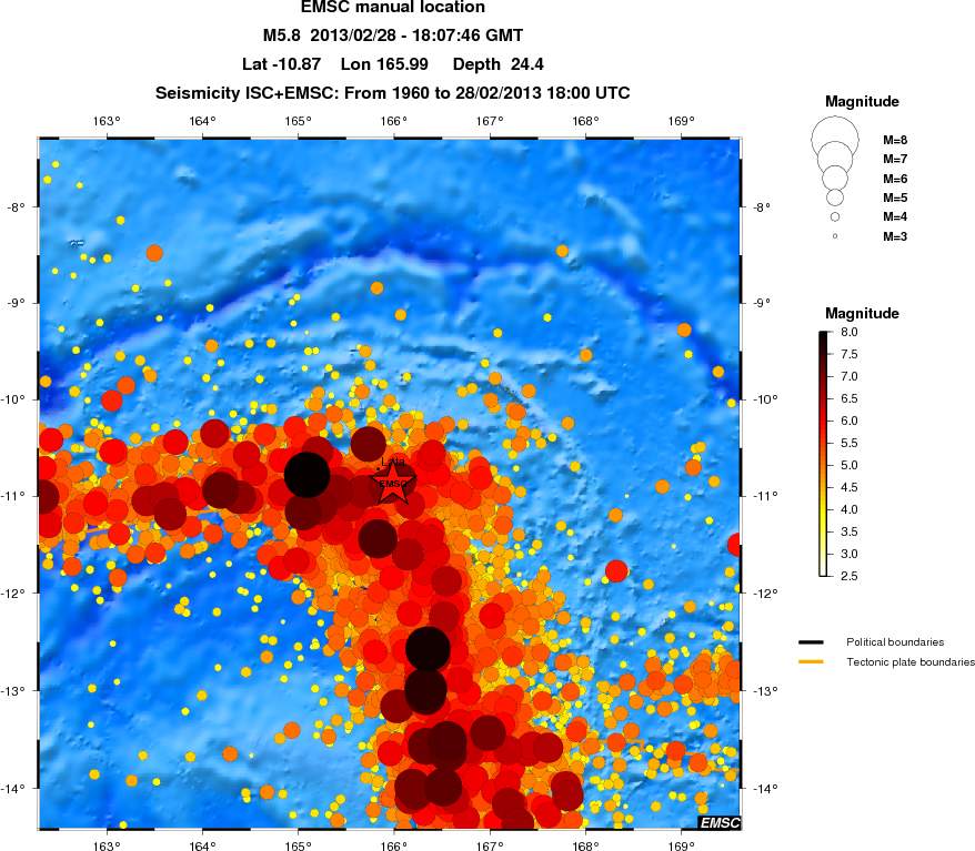 regional magnitude historical seismicity