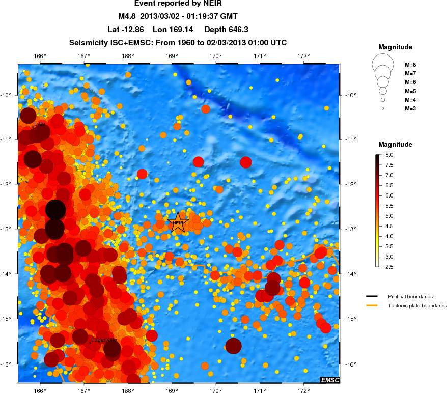 regional magnitude historical seismicity