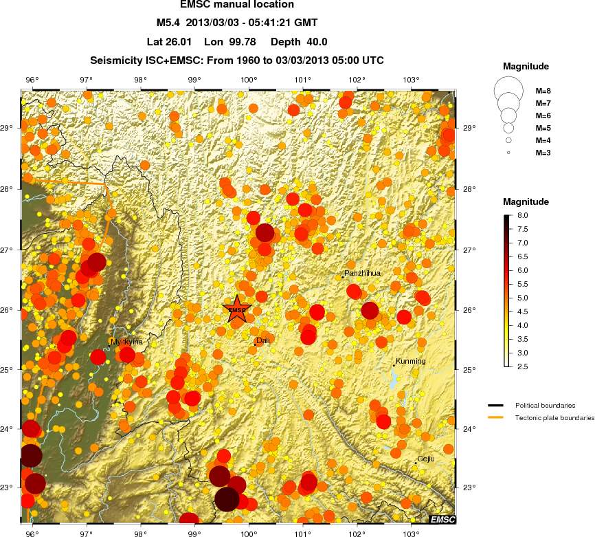 regional magnitude historical seismicity
