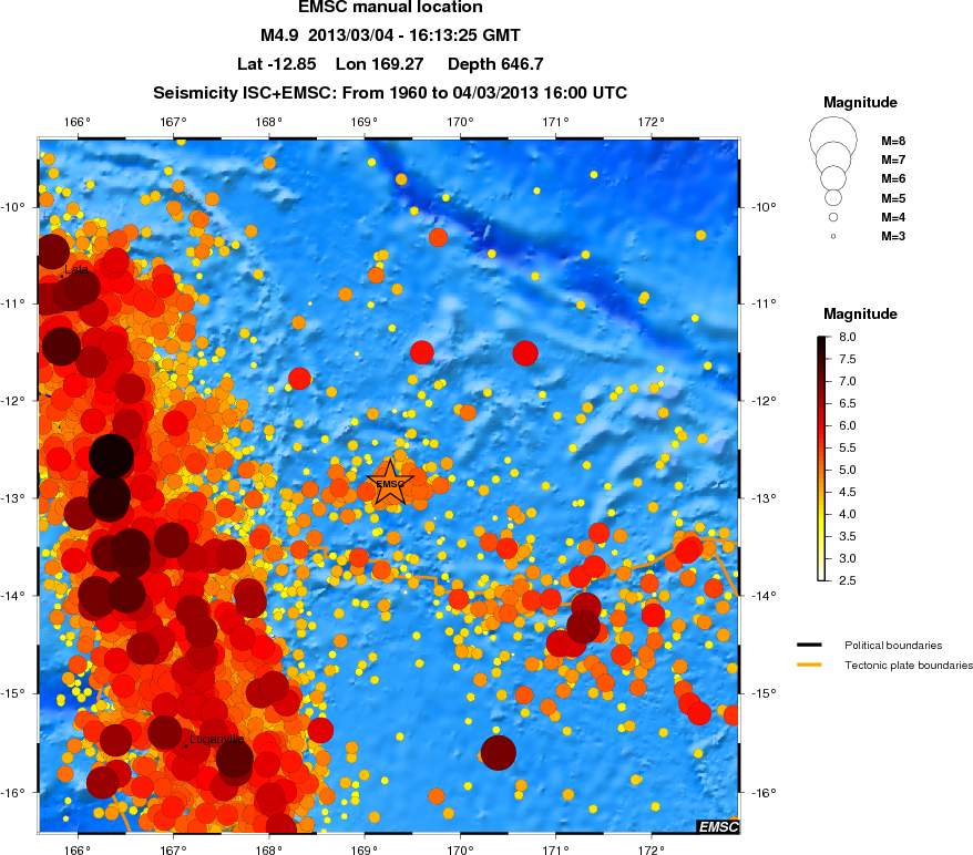regional magnitude historical seismicity