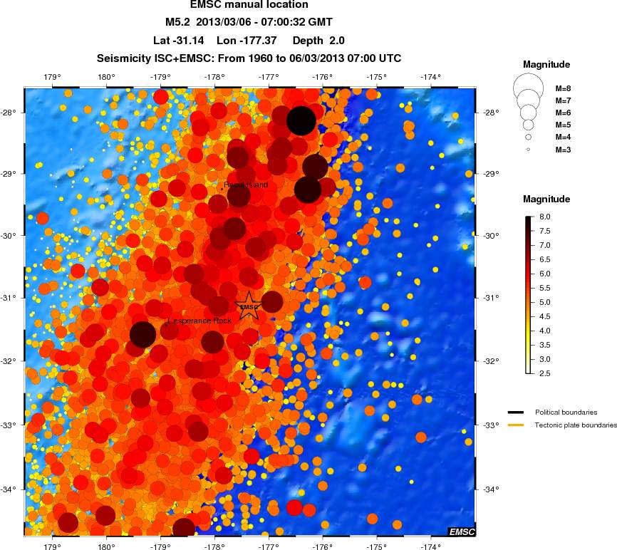 regional magnitude historical seismicity