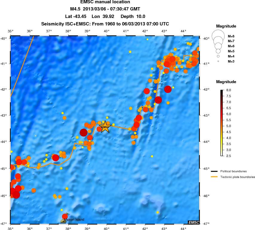 regional magnitude historical seismicity