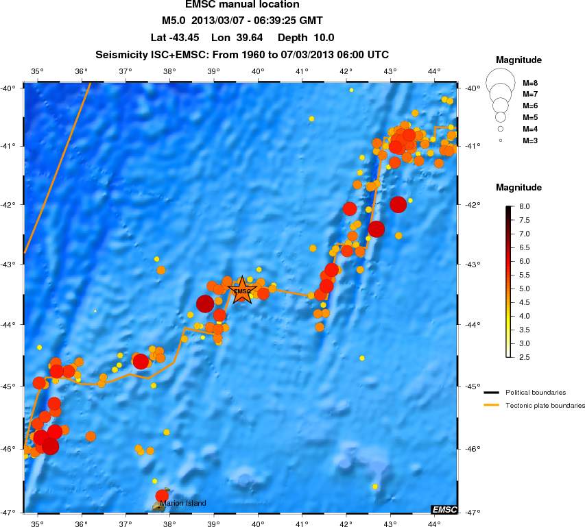 regional magnitude historical seismicity