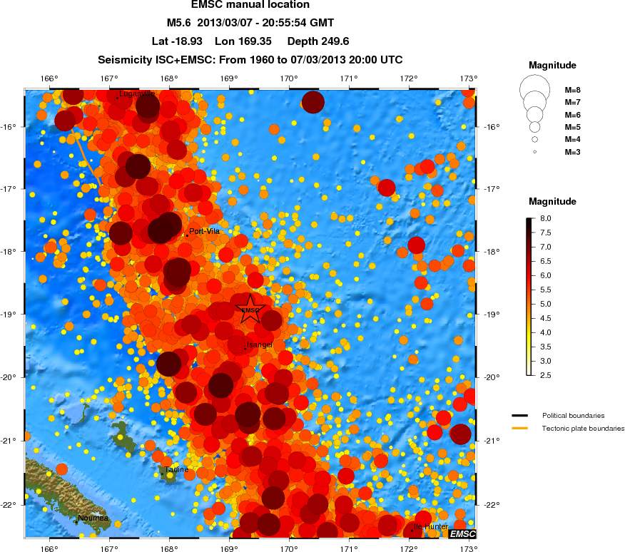 regional magnitude historical seismicity