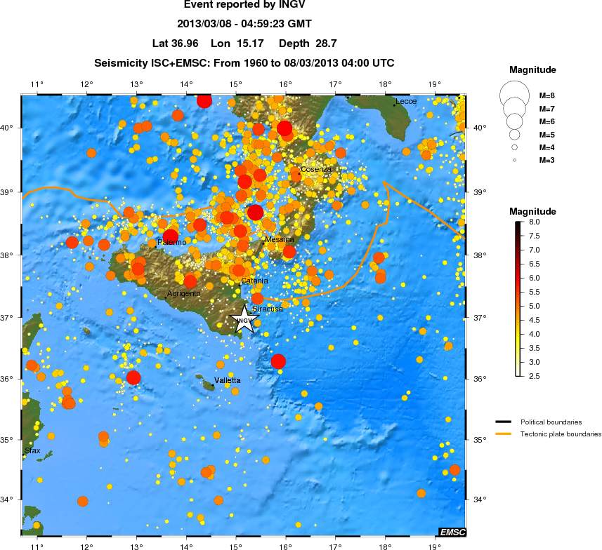 regional magnitude historical seismicity