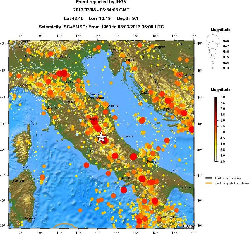 regional magnitude historical seismicity