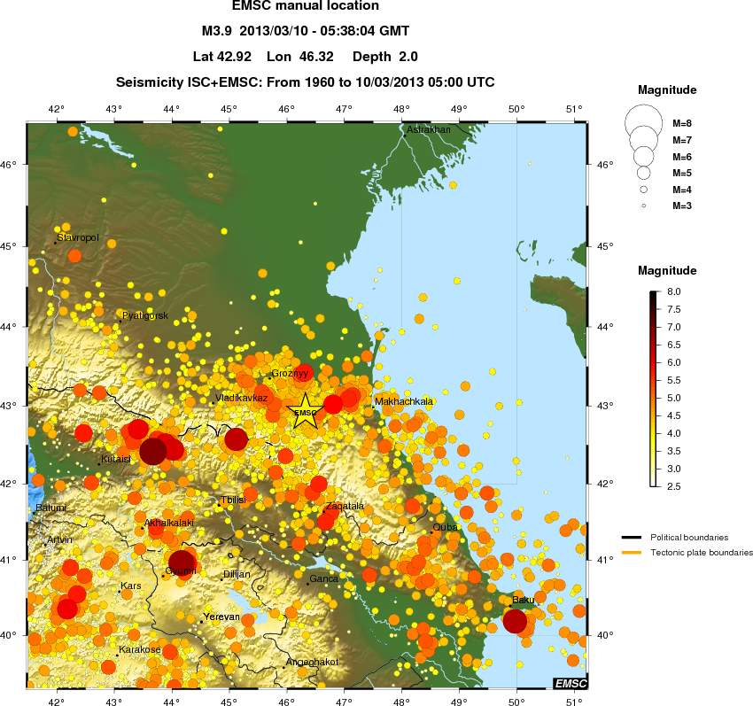 regional magnitude historical seismicity