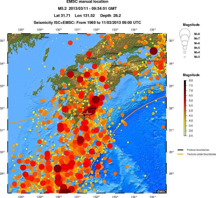 regional magnitude historical seismicity