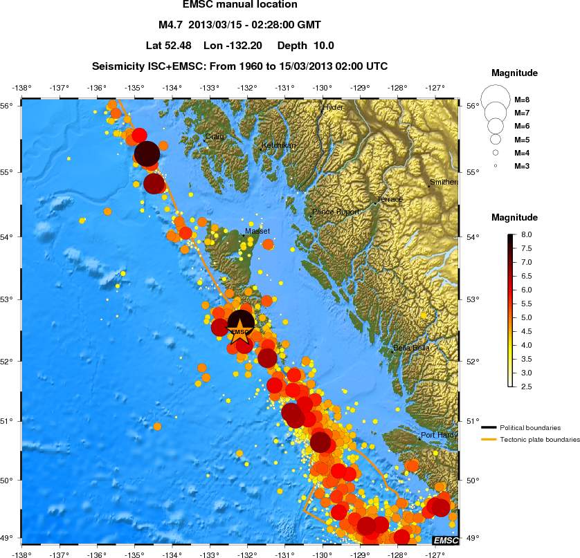 regional magnitude historical seismicity