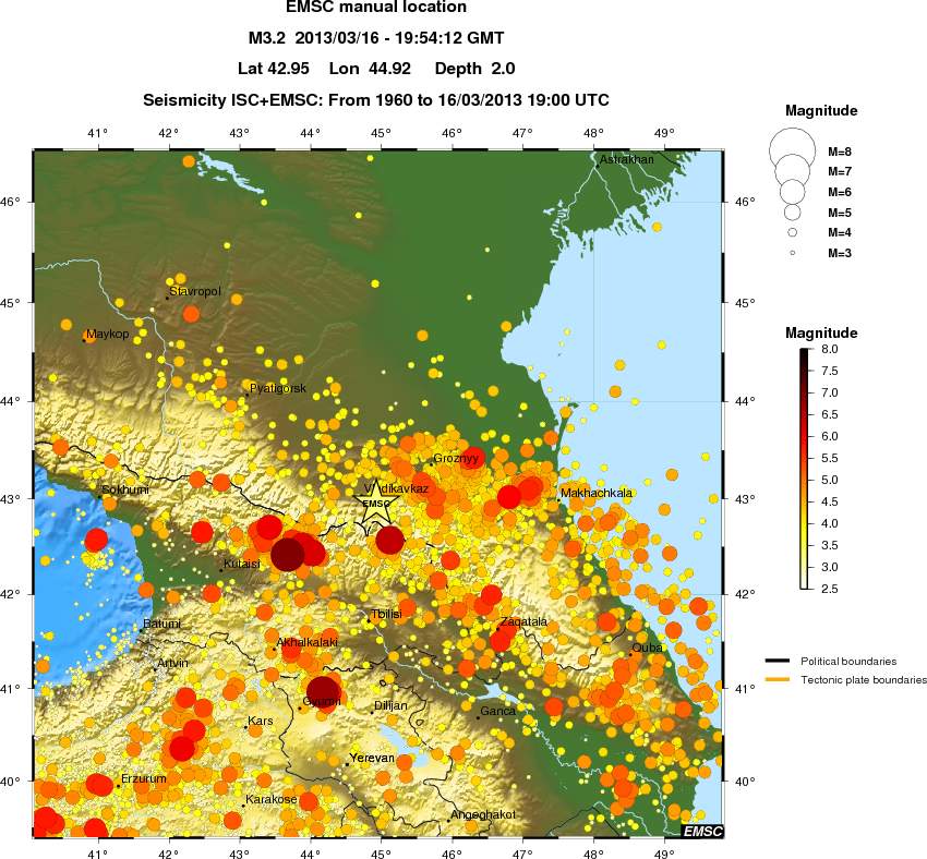 regional magnitude historical seismicity