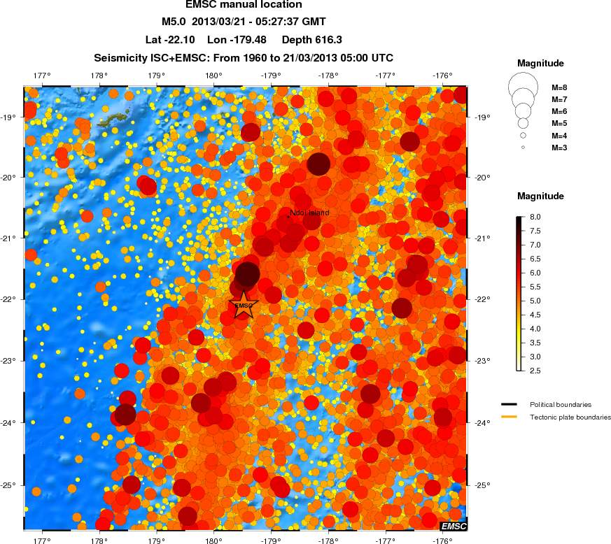 regional magnitude historical seismicity
