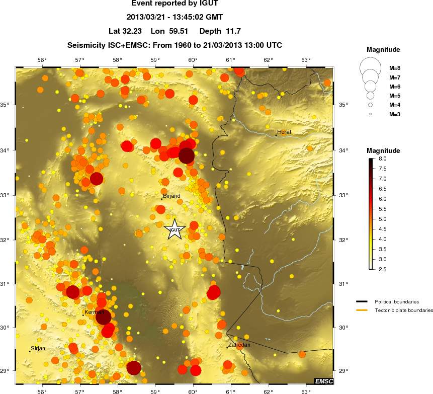 regional magnitude historical seismicity