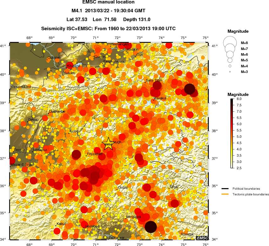 regional magnitude historical seismicity