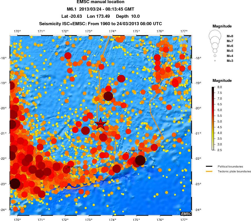 regional magnitude historical seismicity