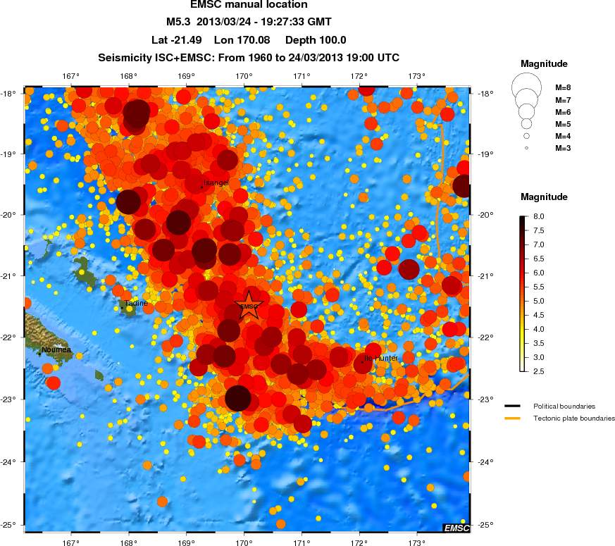 regional magnitude historical seismicity