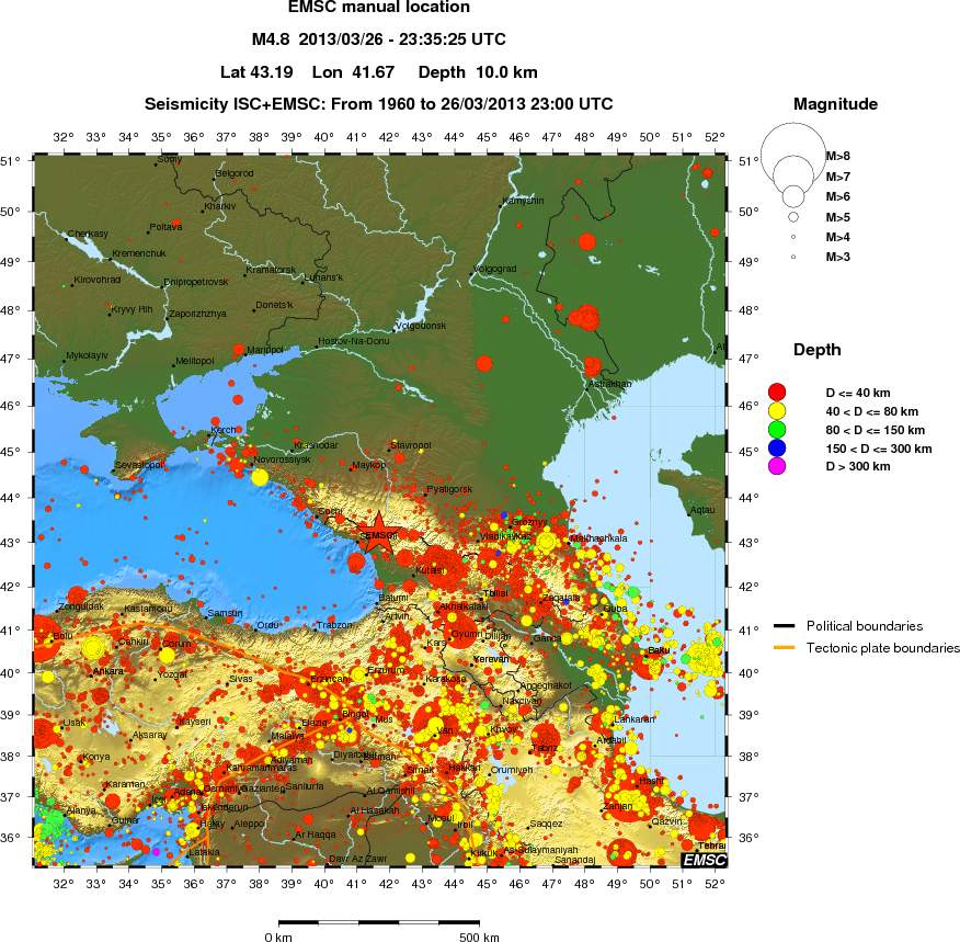 wide historical seismicity