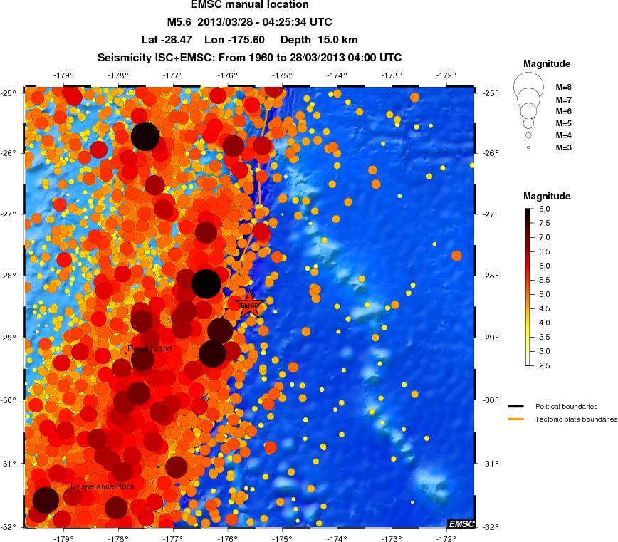 regional magnitude historical seismicity
