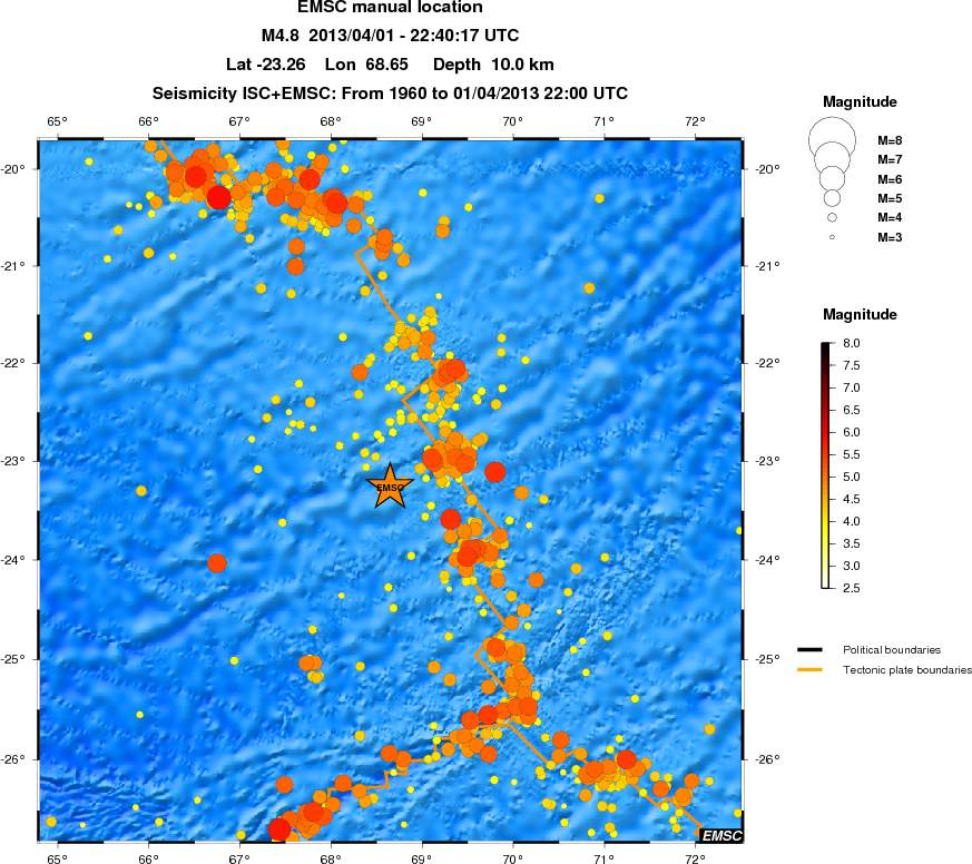 regional magnitude historical seismicity