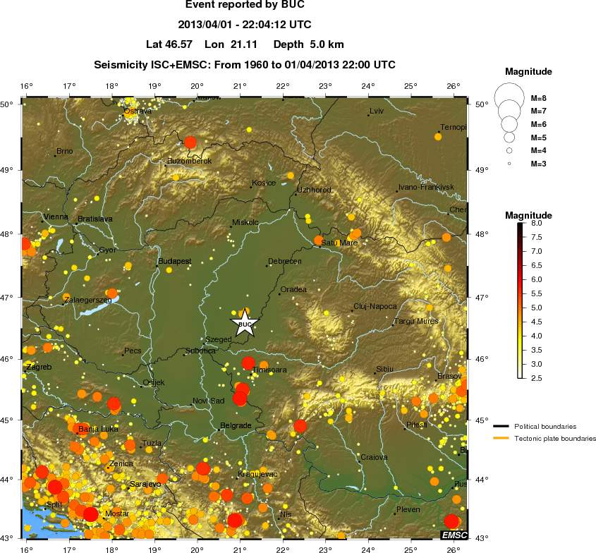 regional magnitude historical seismicity