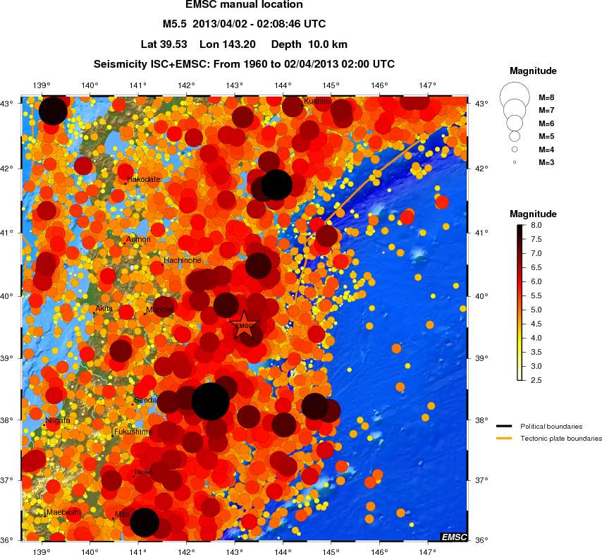 regional magnitude historical seismicity