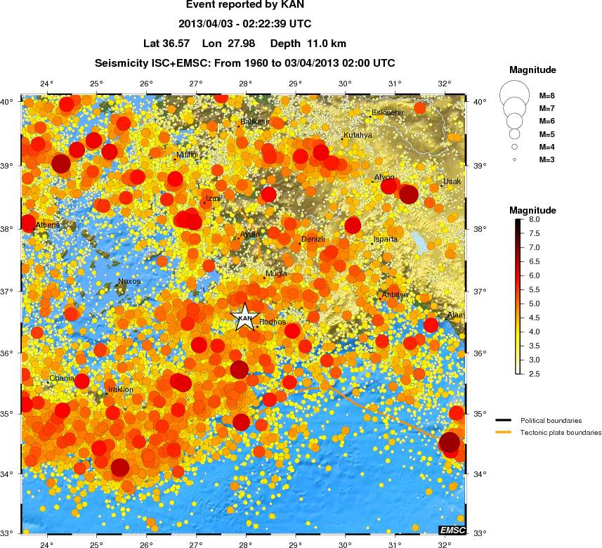 regional magnitude historical seismicity