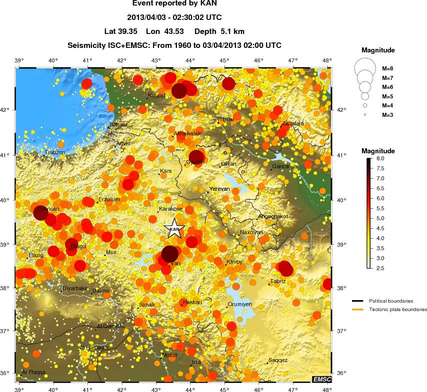 regional magnitude historical seismicity