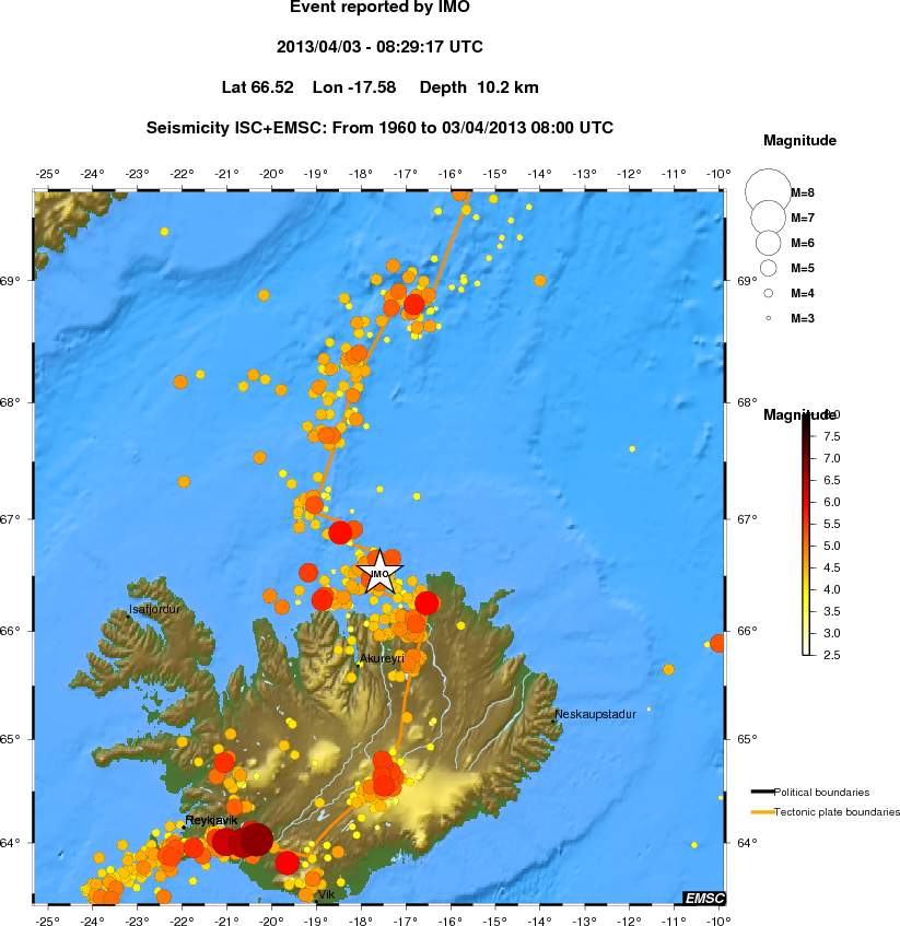 regional magnitude historical seismicity