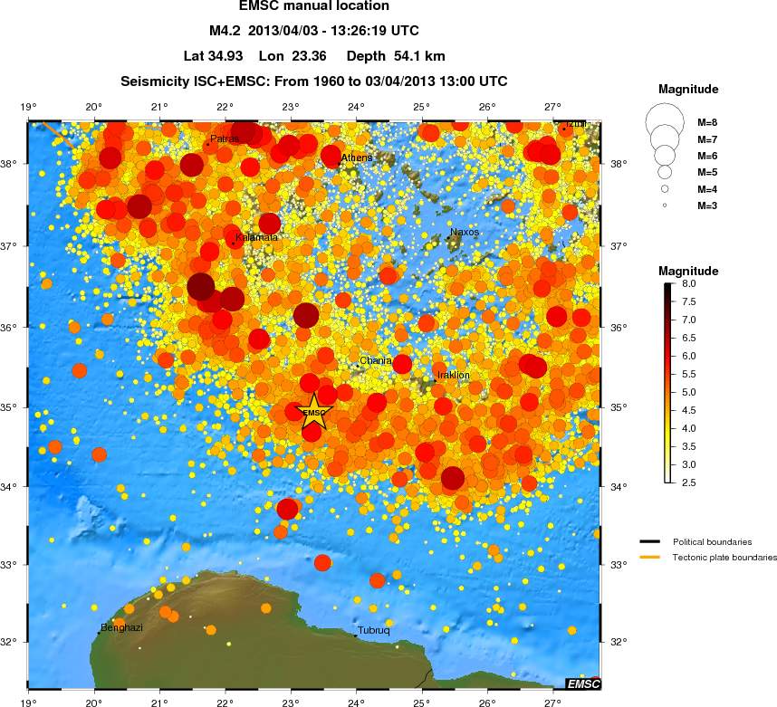 regional magnitude historical seismicity