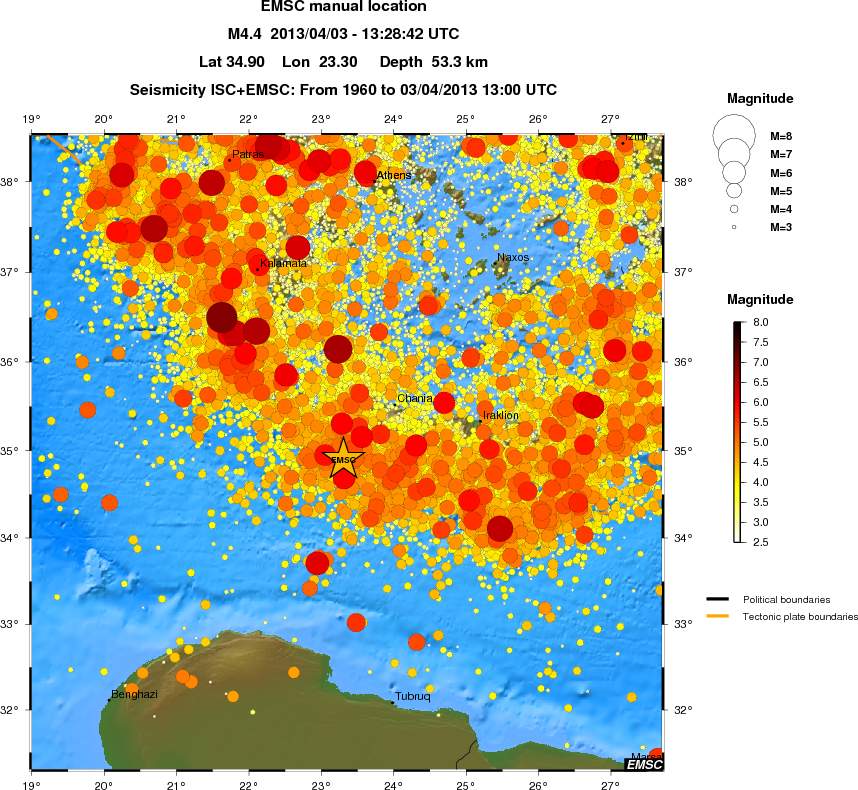 regional magnitude historical seismicity