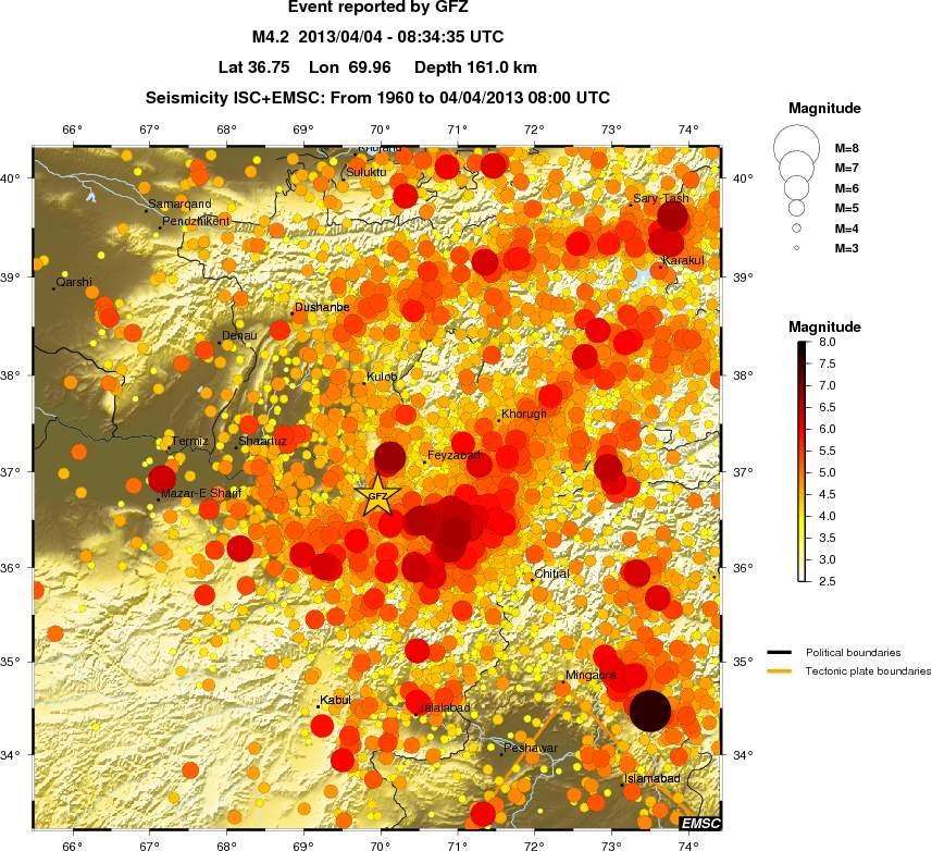 regional magnitude historical seismicity