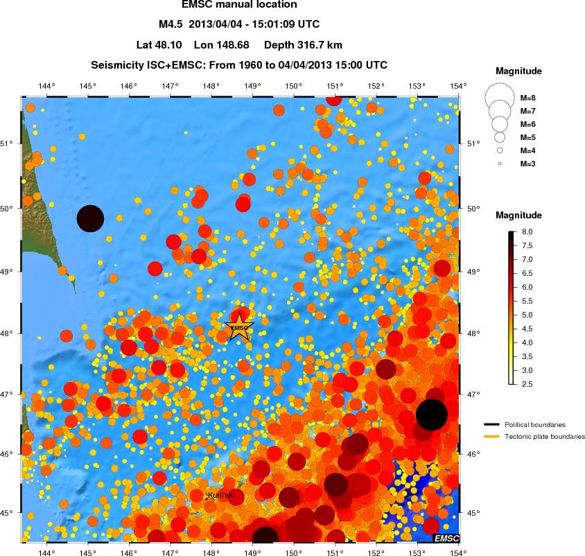 regional magnitude historical seismicity