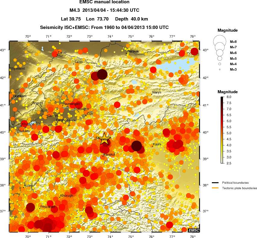 regional magnitude historical seismicity