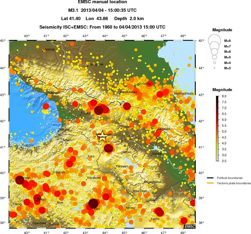 regional magnitude historical seismicity