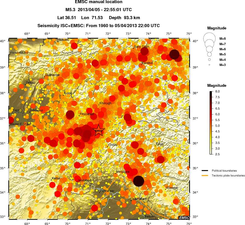 regional magnitude historical seismicity