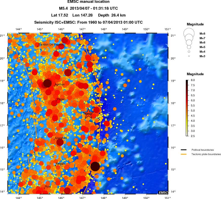 regional magnitude historical seismicity