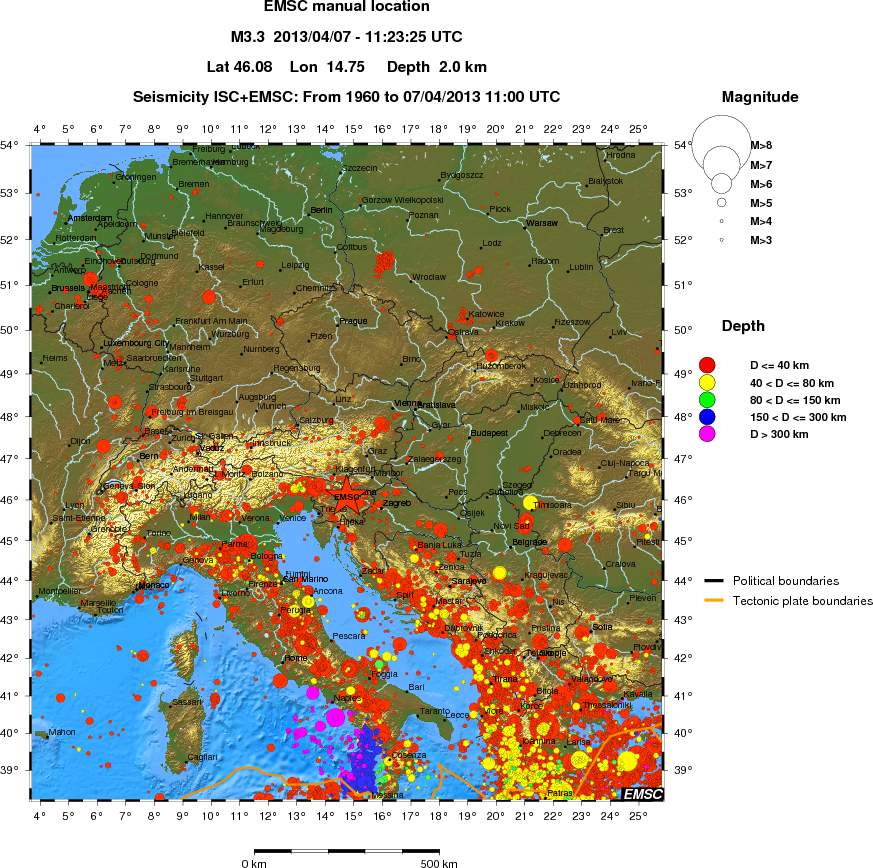 wide historical seismicity