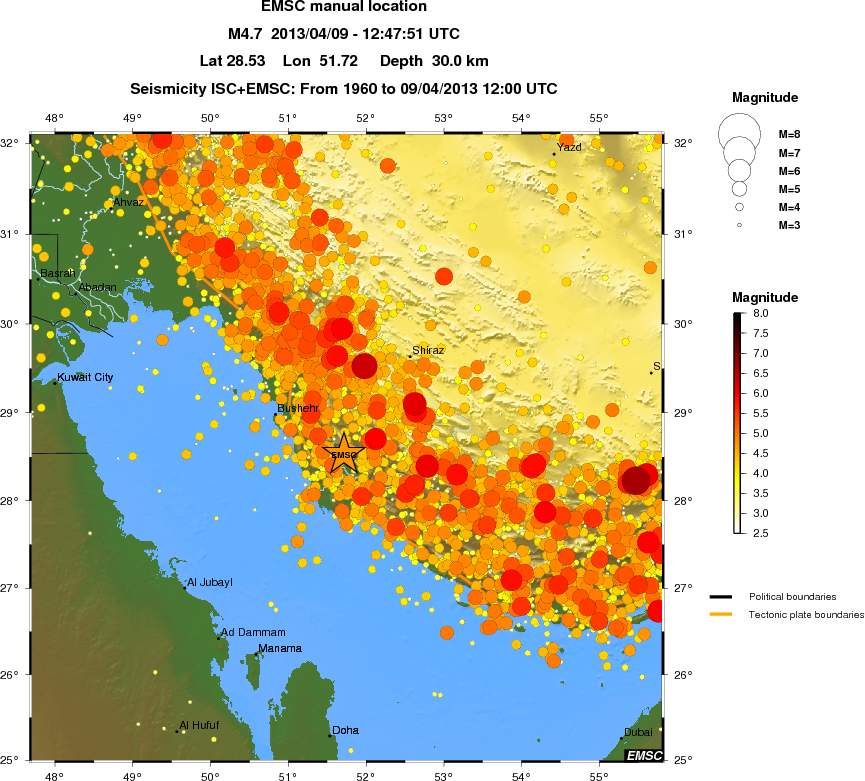 regional magnitude historical seismicity