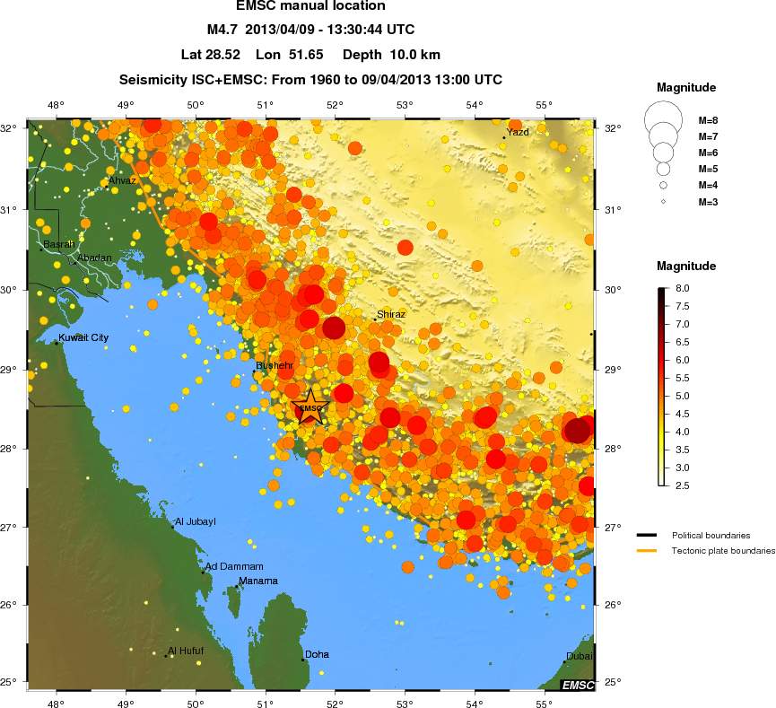 regional magnitude historical seismicity