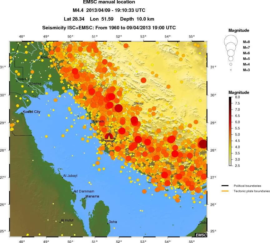 regional magnitude historical seismicity