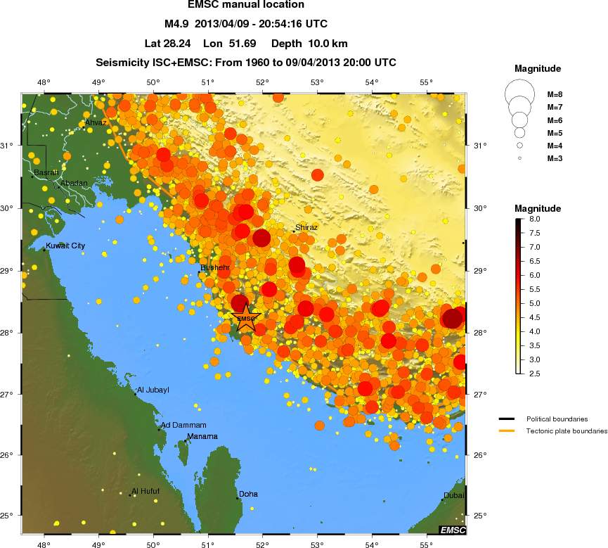 regional magnitude historical seismicity