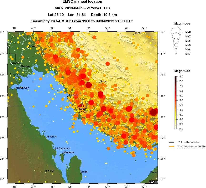 regional magnitude historical seismicity
