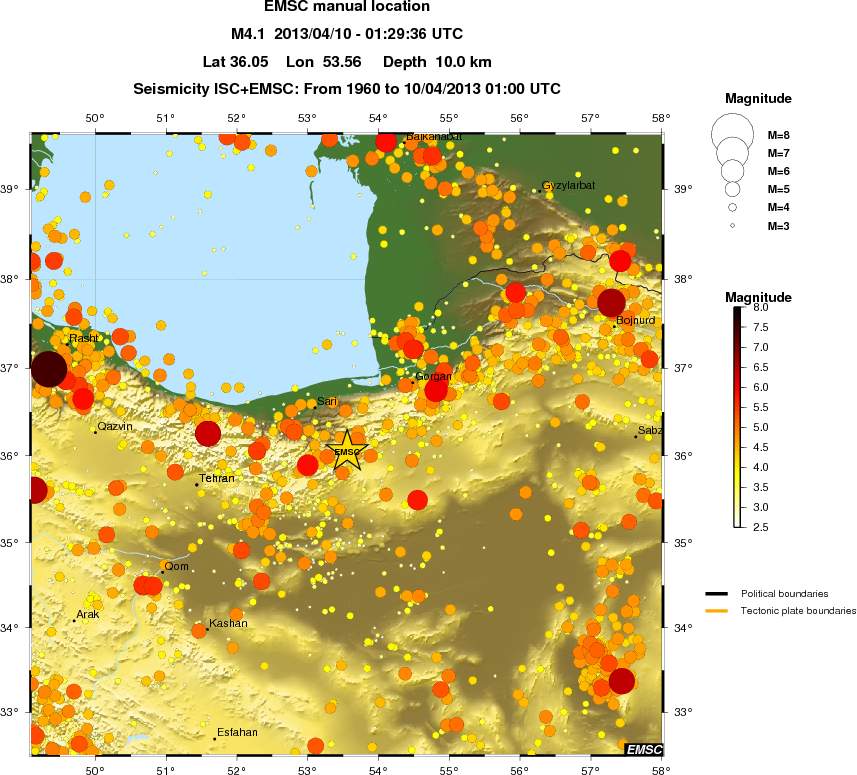 regional magnitude historical seismicity